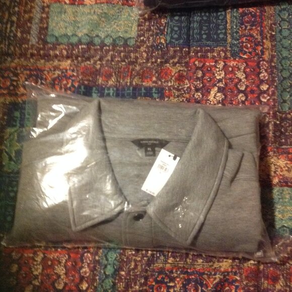Banana Republic Men's X-Large Gray Snap Closure Shirt Jackets- New with Tags - Picture 4 of 8